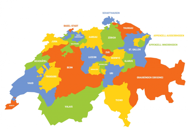 Kantone karte der Schweiz